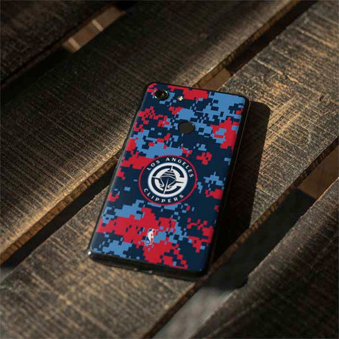 NBA LA Clippers Digi Camo Google Pixel 3 XL Skin